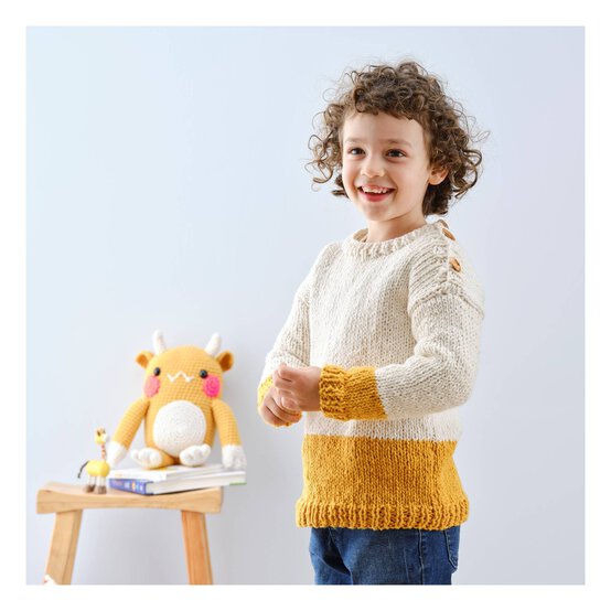 Knitcraft Colour Block Children&rsquo;s Jumper Digital Pattern 0294