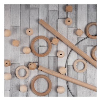 Trimits Macram&eacute; Wooden Accessory Starter Kit 39 Pieces