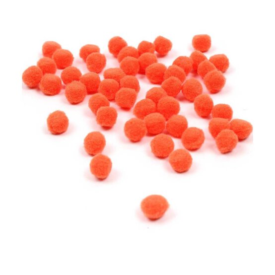 Orange Pom Poms 7mm 50 Pack image number 1