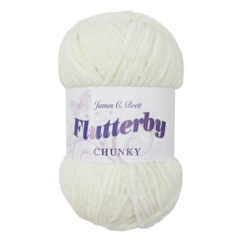James C Brett Cream Flutterby Chunky Yarn 100 g