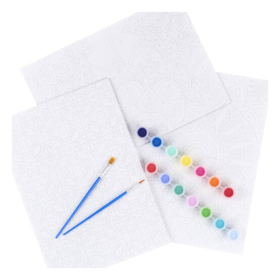 Mandalas and Patterns 3-in-1 Paint by Numbers image number 2