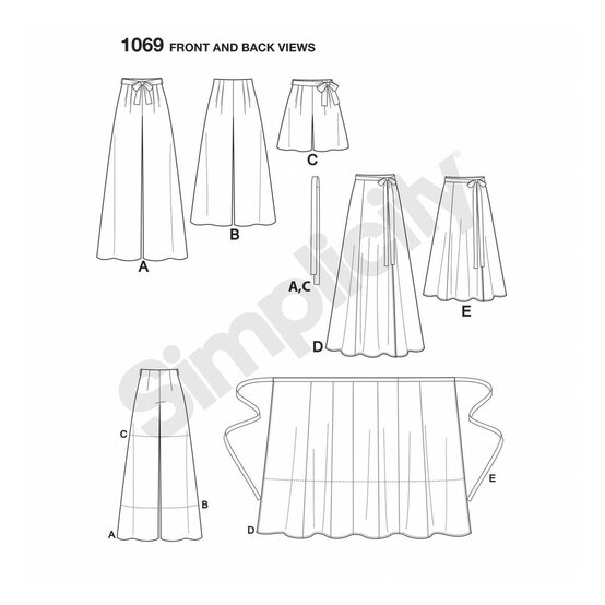 Simplicity Trousers and Skirt Sewing Pattern 1069 (12-20) image number 2