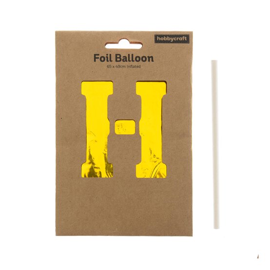 Extra Large Gold Foil Letter H Balloon image number 3