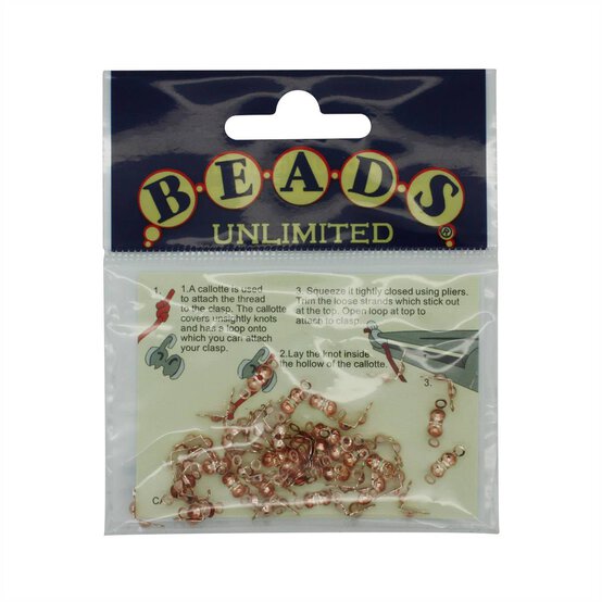 Beads Unlimited Rose Gold Plated Calottes 7mm 50 Pack  image number 2