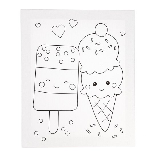 Ice Cream Colour-in Canvas image number 2