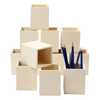 Wooden Pencil Holder 9.5cm