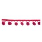 Cerise 20mm Pom Pom Trim by the Metre image number 1