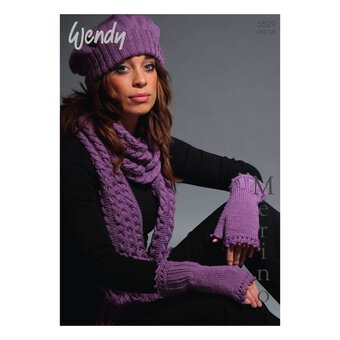 Wendy Merino DK Hat Scarf and Mitts Digital Pattern 5529