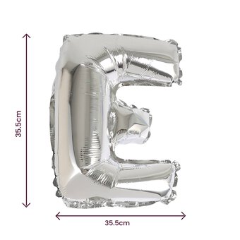 Silver Foil Letter E Balloon