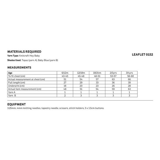 Knitcraft Contrast Trim Jumper Pattern 0152 image number 2