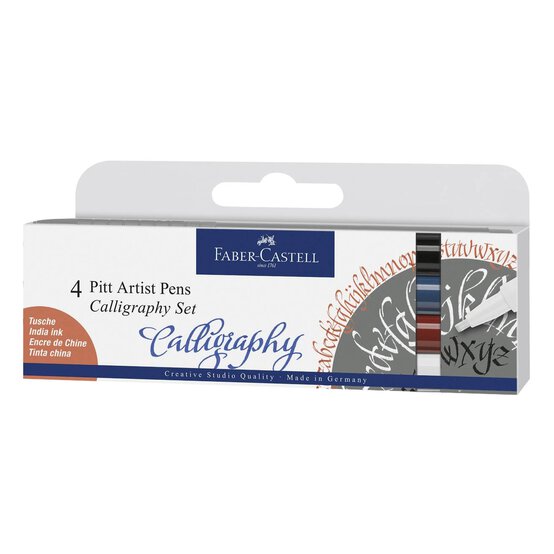 Faber-Castell Pitt Artist Pens Calligraphy Set 4 Pack image number 1