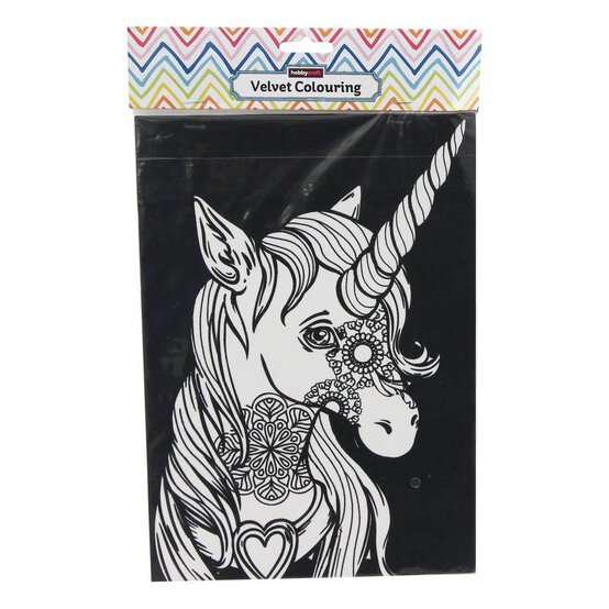Unicorn Colour-In Velvet Picture image number 2