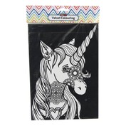 Unicorn Colour-In Velvet Picture