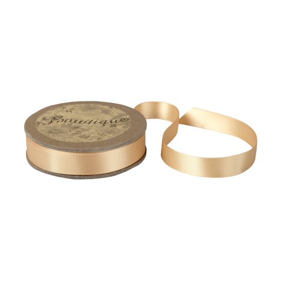 Gold Double-Faced Satin Ribbon 12mm x 5m image number 1