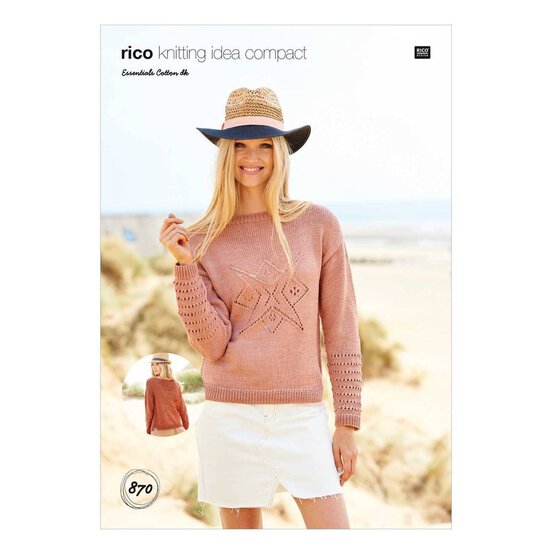 Rico Essentials Cotton DK Ladies' Sweater Digital Pattern 870 image number 1