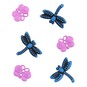 Trimits Butterfly and Dragonfly Craft Buttons 6 Pieces image number 1