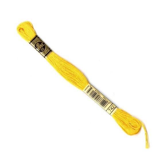 DMC Yellow Mouline Special 25 Cotton Thread 8m (742) image number 1