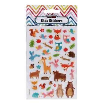 Forest Wildlife Puffy Stickers