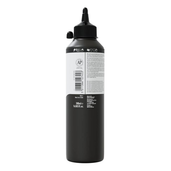 Daler-Rowney System3 Mars Black Fluid Acrylic 500ml (036) image number 2