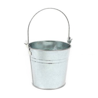 Decorate Your Own Small Metal Bucket 14 x 11 x 13 cm