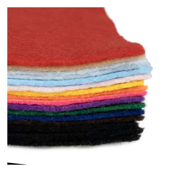 Assorted Polyester Felt Sheets 23cm x 30cm 15 Pack image number 3