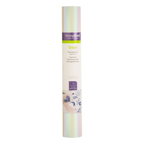 Cricut Translucent Holographic Iron-On 12 x 24 Inches image number 1