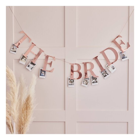Ginger Ray Rose Gold Bride Peg Bunting 1.5m image number 2
