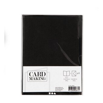 Black Cards  5 x 7 Inches 4 Pack
