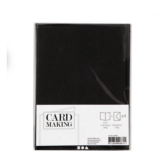 Black Cards  5 x 7 Inches 4 Pack image number 2