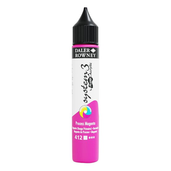 Daler-Rowney System3 Process Magenta Fluid Acrylic 29.5ml (412) image number 1