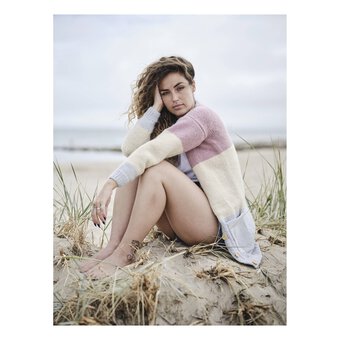 Knitcraft Colour Block Longline Cardigan Digital Pattern 0255