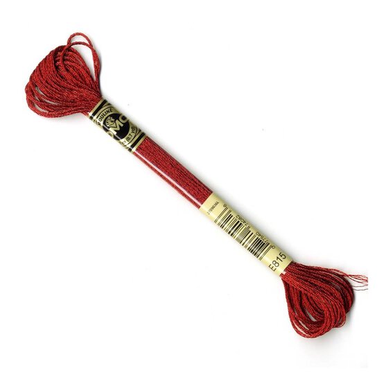 DMC Mouline Dark Red Ruby Light Effects Embroidery Thread 8m (E815) image number 1
