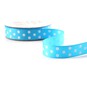 Aqua White Spot Grosgrain Ribbon 12mm x 4m image number 3