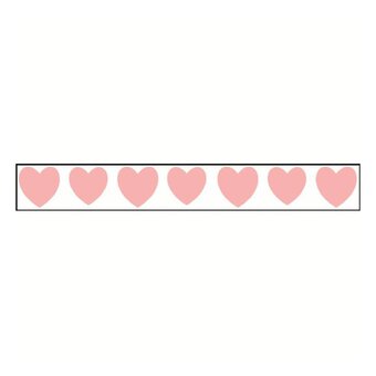 Baby Pink Heart Ribbon 16mm x 4m