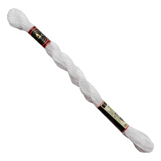 DMC White Pearl Cotton Thread Size 3 15m (Blanc) image number 2