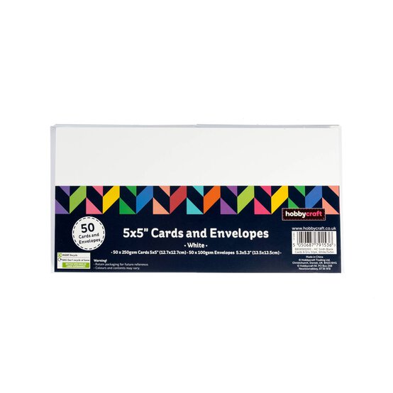 White Cards  5 x 5 Inches 50 Pack image number 4