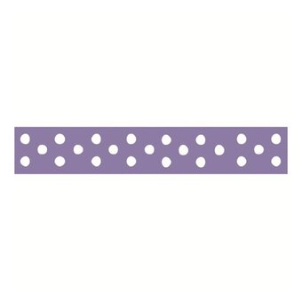Lavender Polka Dot Grosgrain Ribbon 13mm x 5m