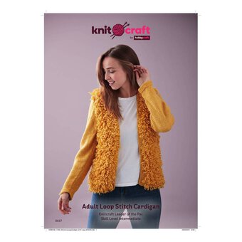 Knitcraft Adult Loop Stitch Cardigan Digital Pattern 0147