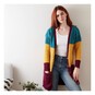 Knitcraft Colour Block Longline Cardigan Digital Pattern 0255 image number 1