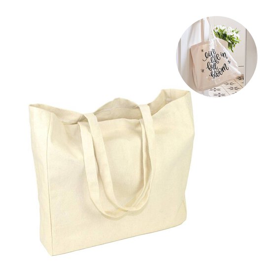 Large Canvas Tote Bag 43cm x 38cm x 10cm