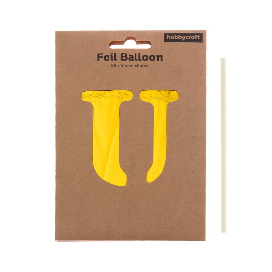 Extra Large Gold Foil Letter U Balloon image number 3
