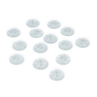 Hemline  Baby Blue Basic Star Button 14 Pack