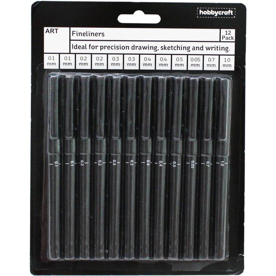 Black Fineliners 12 Pack image number 4