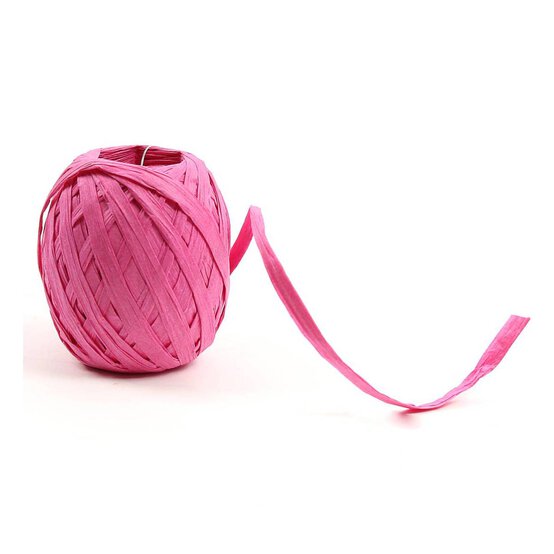 Raffia Fuchsia Ribbon Reel 30 m image number 1