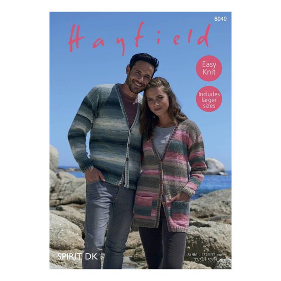 Hayfield Spirit DK Cardigans Pattern 8040 image number 1