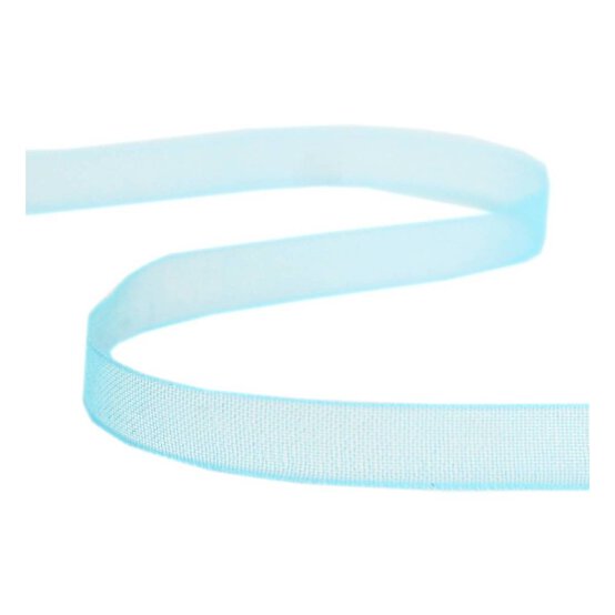 Sky Blue Organdie Ribbon 6mm x 8m image number 1