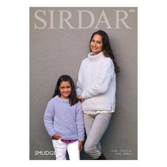 Sirdar Smudge High Neck Jumpers Digital Pattern 7870 image number 1