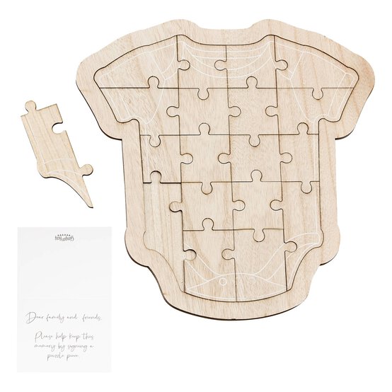 Ginger Ray Baby Shower Guest Book Puzzle  image number 1