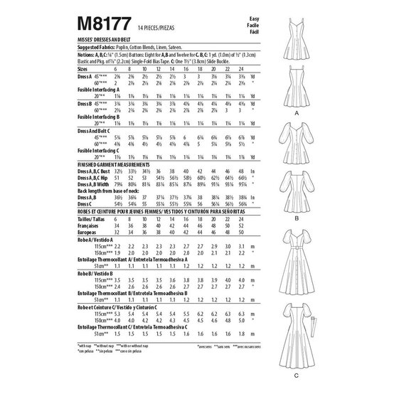 McCall&rsquo;s Ashley Dress Sewing Pattern M8177 (6-14) image number 2