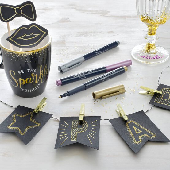 Faber-Castell Metallic Markers 6 Pack image number 3
